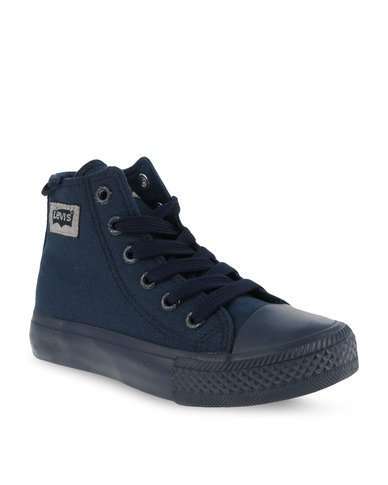 Levi dunk hi sneaker : Navy :   UK /SA size 8 adult /youth. New.