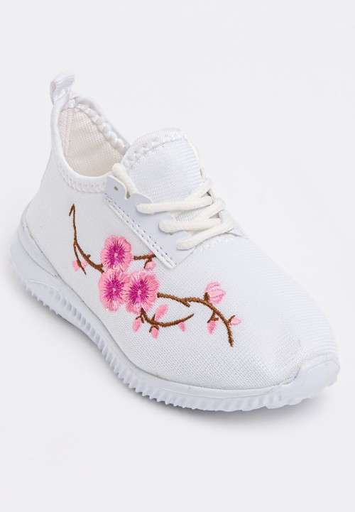 Girls POP CANDY Embroidered lace up sneaker SA size 11