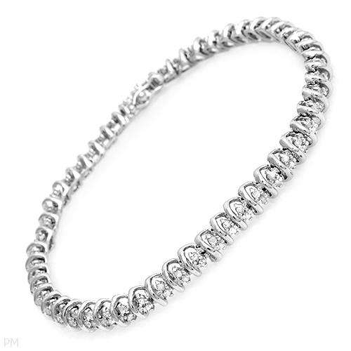 STUNNING 1.02ctw GENUINE DIAMOND tennis Bracelet!NO RESERVE!!!!