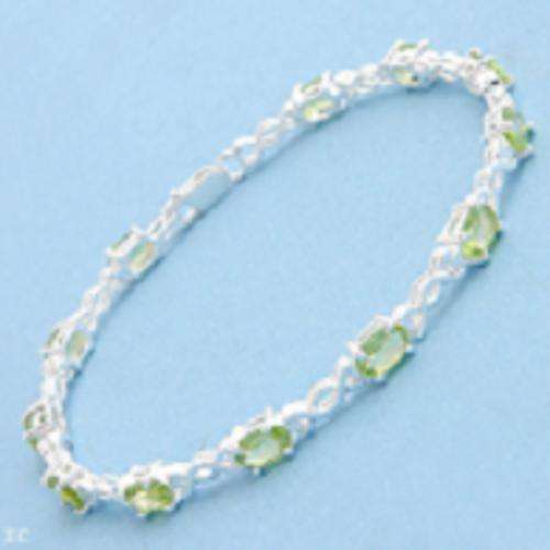 New Bracelet With 5.40ctw Genuine Peridots Made of 925 Sterling silver