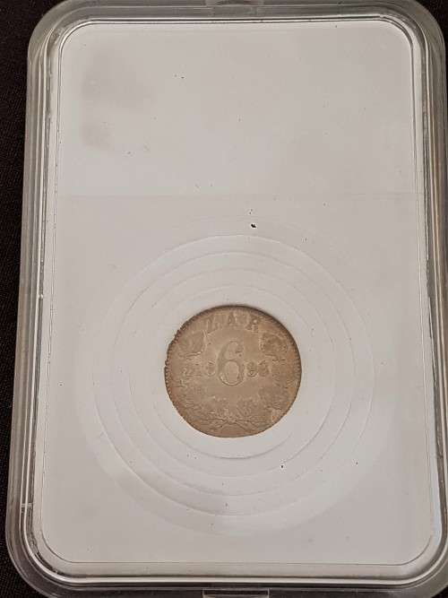 ZAR KRUGER 1896 SIXPENCE 6D