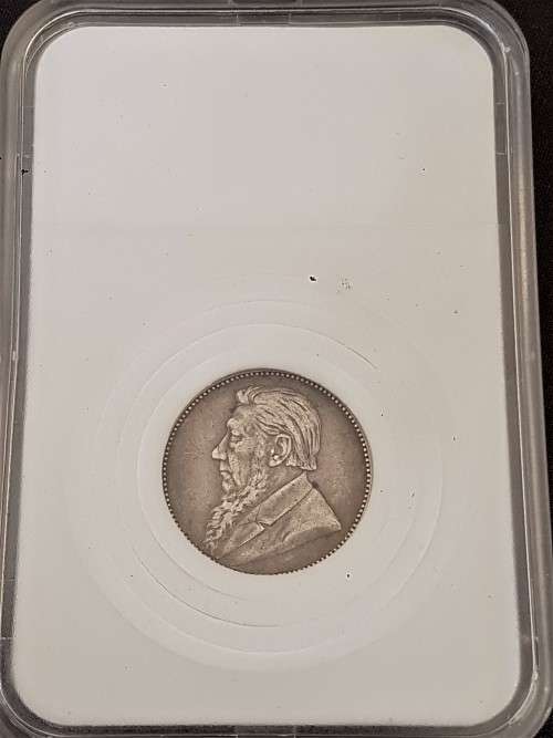 ZAR KRUGER 1894 1 SHILLING LOVELY CONDITION IN SLAB