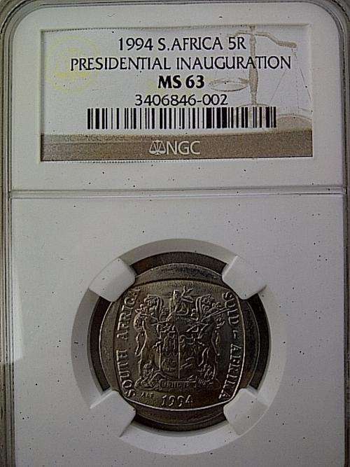 R5 Inauguration MS 63 NGC graded starting @ a CRAZY R1