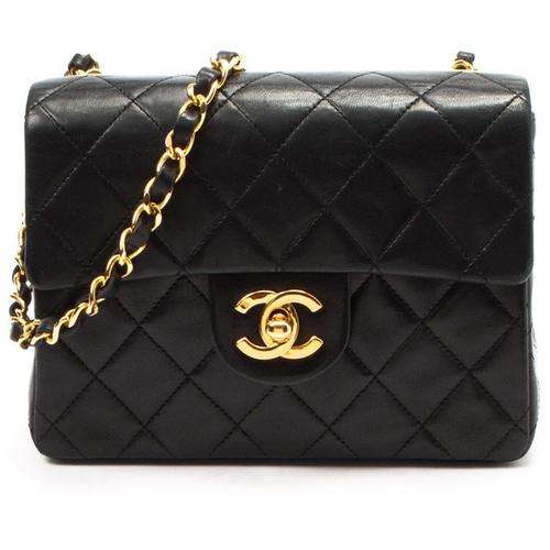 Authentic Chanel Mini Flap Bag in Quilted Lambskin *LIKE NEW*