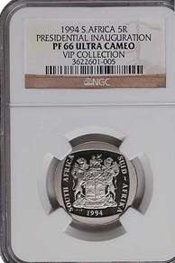 1994 INAUGURATION R5 MANDELA PF66UC ***VIP COLLECTION***