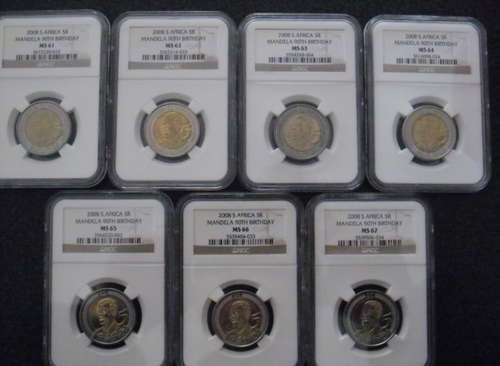 2008 R5 Mandela 90th Birthday MS61 to MS67 SET!!!!