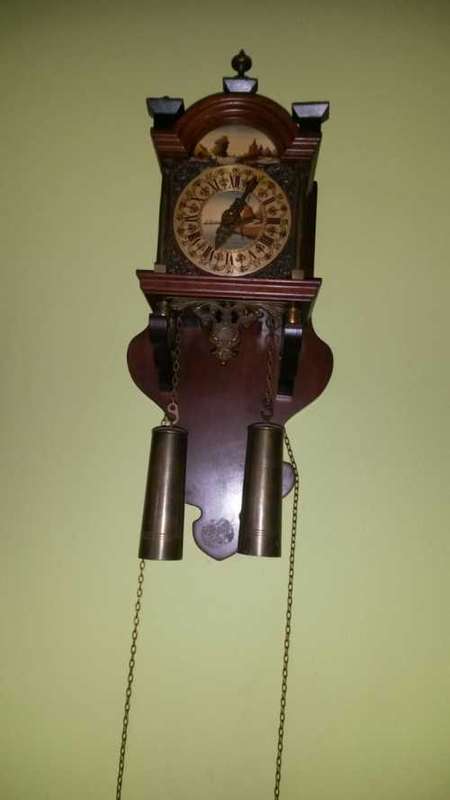Early 20th Century Dutch Stert Wall Clock  with brass weights
