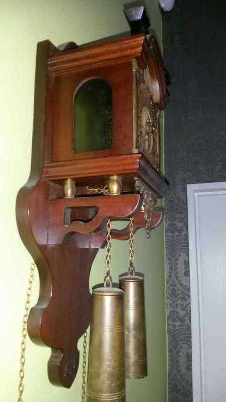 Early 20th Century Dutch Stert Wall Clock  with brass weights