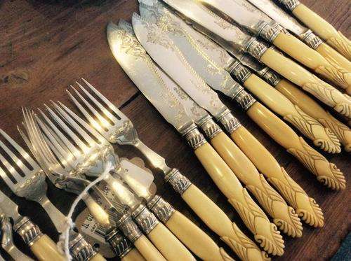 Victorian antique cutlery set