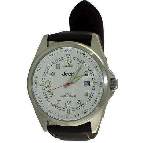 Jeep Mens Analogue White Dial 50m 5ATM Watch
