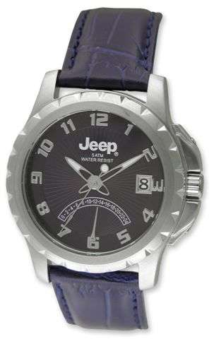 BRAND NEW - JEEP WATCH BLUE STRAP WATER RESISTANT - 24 HOUR