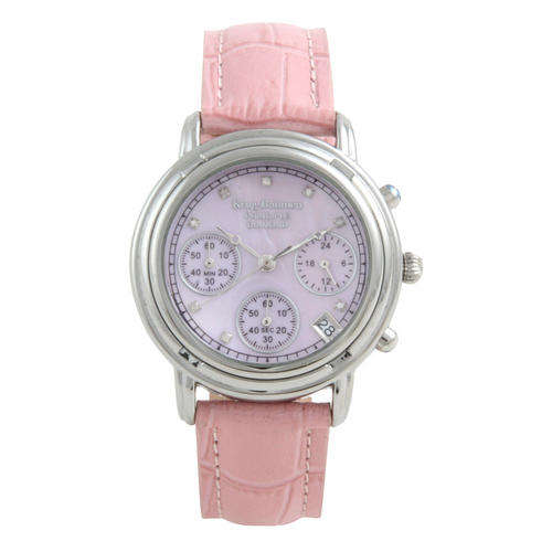 KRUG BAUMEN PINK MOP FACE DIAMOND LADIES WATCH - BRAND NEW *RRP R8970.00*