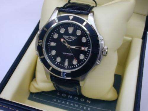 Brand New London WINGMASTER Designer Mens watch - Black Padded Strap