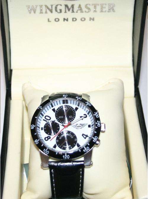 Brand New London WINGMASTER Designer Mens watch - Leather strap