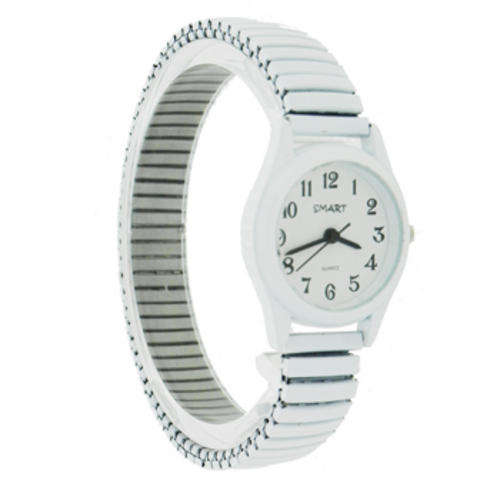 Brand New Ladies White Face Watch with Stretch strap - NO RESERVE - BARGAIN