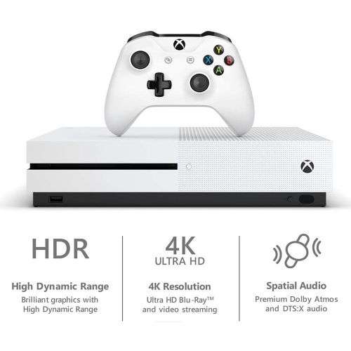XBOX ONE S 1TB + RECHARGER + 2 GAMES