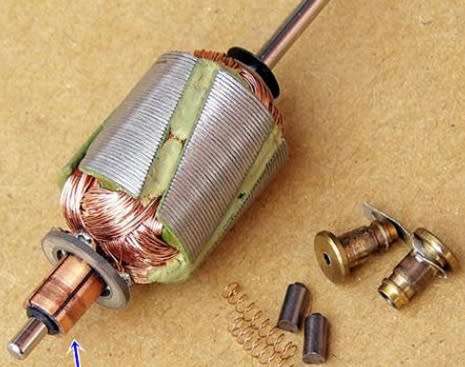DC motor, 5 Pole 12V skew wound single shaft motor for model trains, boats etc.