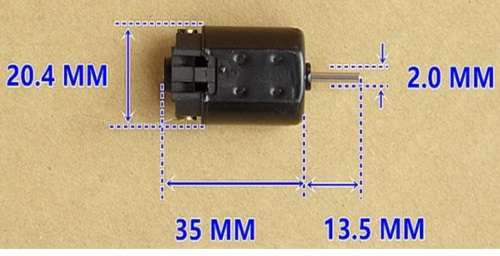 DC motor, 5 Pole 12V skew wound single shaft motor for model trains, boats etc.