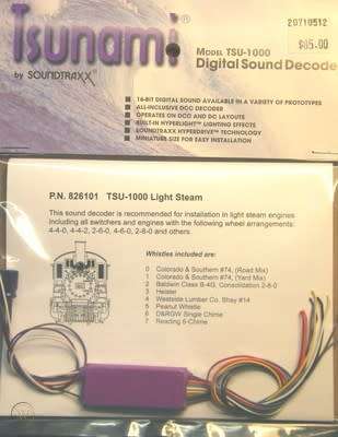 SoundTraxx 826101  Tsunami TSU-1000 1-Amp Digital Sound Decoder - Steam