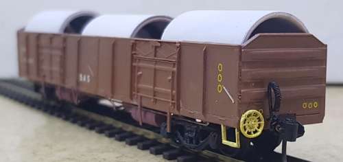 SAR HO BAD Wagon With Concrete Pipe Load - Kadee Couplers - Runs on 12mm Track