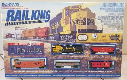 HO Scale Bachmann Rail King Train Set with E-Z Track System & E-Z Mate Cplrs