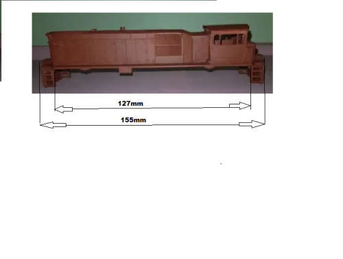 SAR HO Class 36-200 GM-EMD Diesel Locomotive Shell