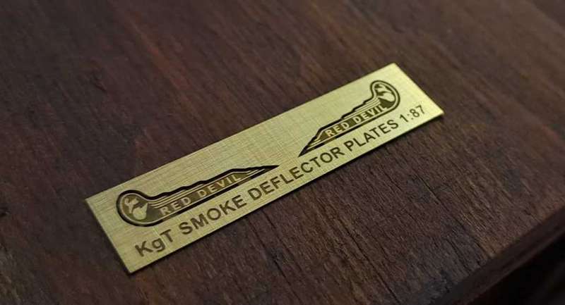 SAR/SAS HO Scale Brass Etched Red Devil or Rooi Duiwel Name Plates For Smoke Deflectors