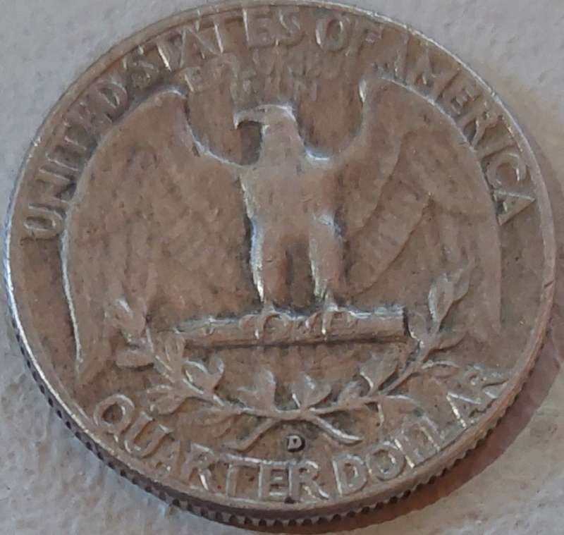 1964 USA Quarter D Mint Mark 90% Silver
