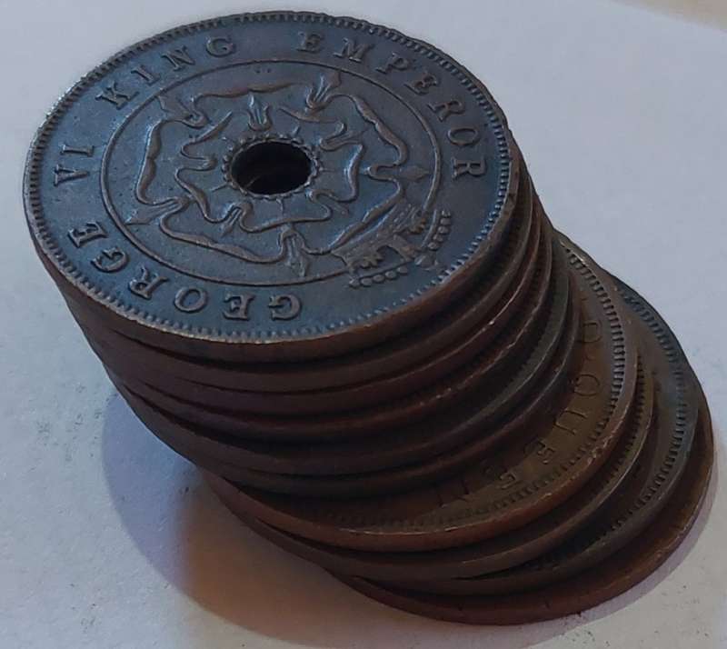 10 x Southern Rhodesian/ Rhodesian and Nyasaland One Pennies