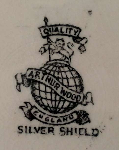 Vintage Arthur Wood SILVER SHIELD Mug and plate