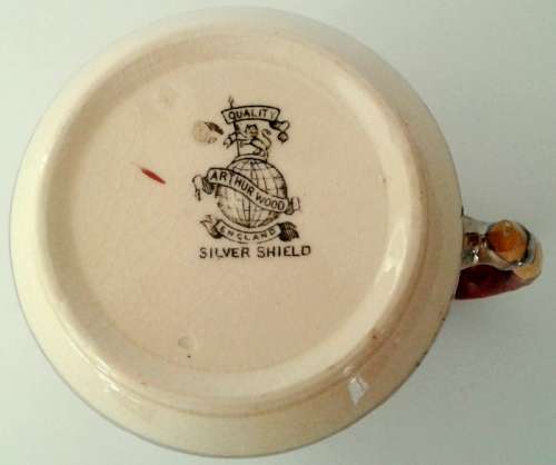 Vintage Arthur Wood SILVER SHIELD Mug and plate