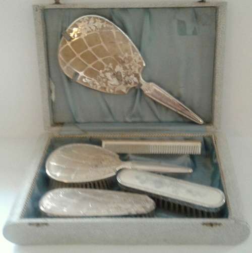 Vintage Dressing Table Set of Hair Brushes