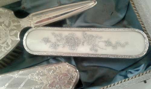 Vintage Dressing Table Set of Hair Brushes