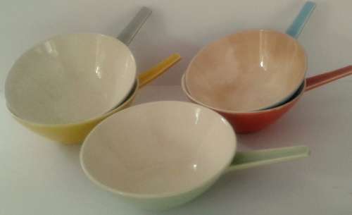 Retro dishes - note some aging in two of the dishes
