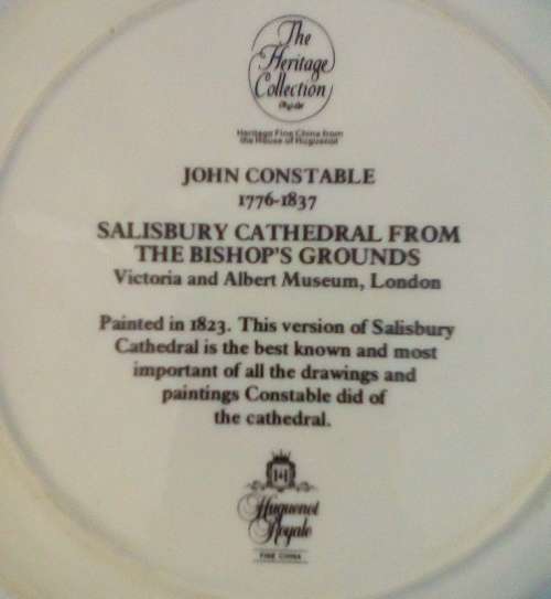 The Heritage Collection - Huguenot Royal - John Constable 1776 1837 SALISBURY CATHEDRAL Plate