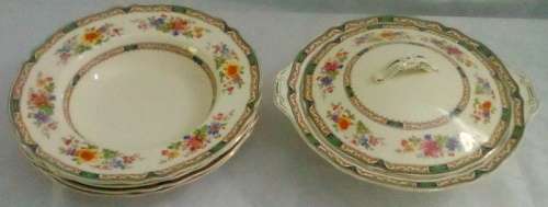 Vintage Grindley Soup Bowls and Soup Terrine