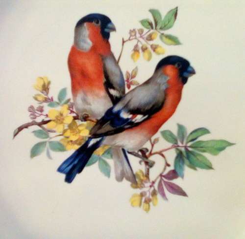 Bell China AG Giles  South Africa - Small display plate with birds