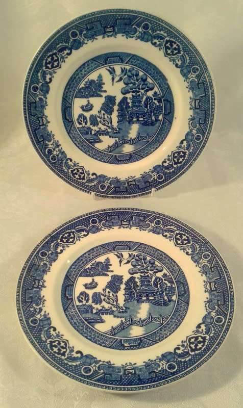Old Willow - Alfred Meakin (Two side plates)