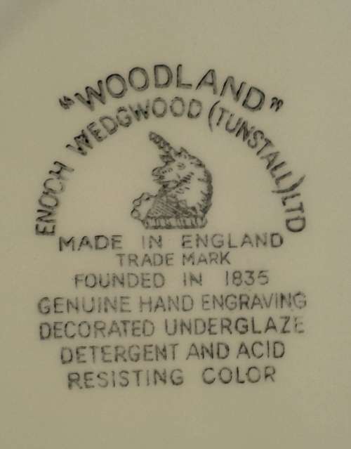 Enoch Wedgwood ''Woodlands'' side plate