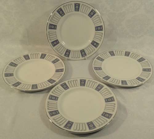 Four Myott's Fine White ''Ironstone'' Staffordshire England, Corinih (please read description)