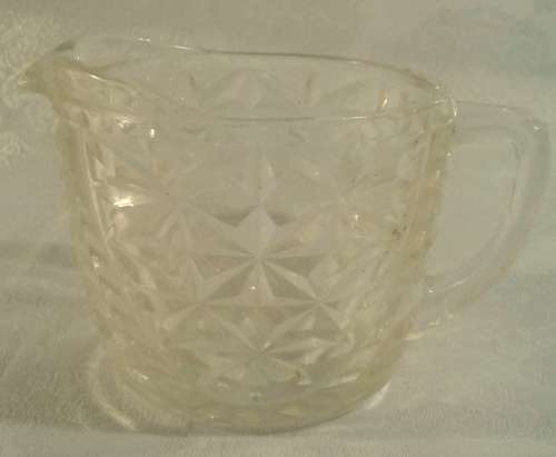 Lovely sugar creamer - pressed glass 1960's