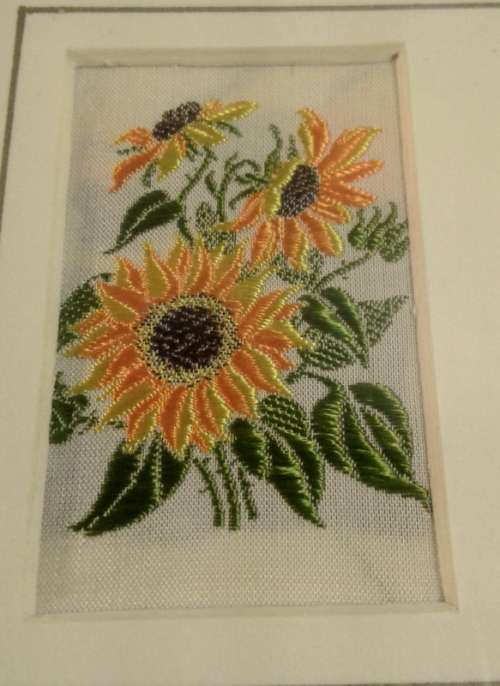 Two pretty pictures  with embroidery work.