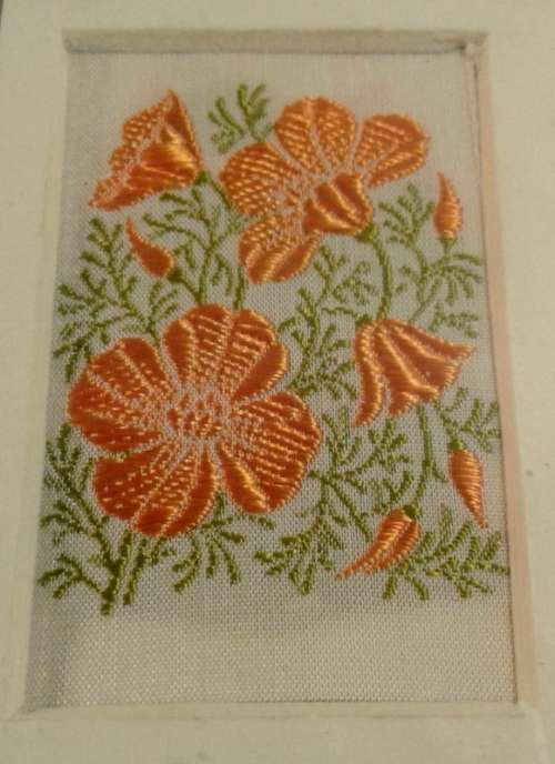 Two pretty pictures  with embroidery work.