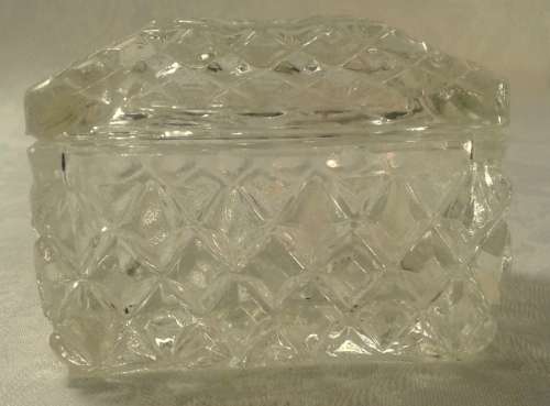 Vintage glass trinket box