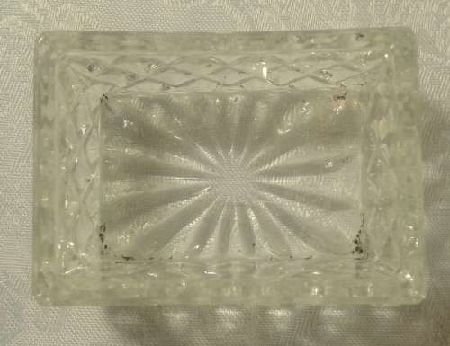 Vintage glass trinket box