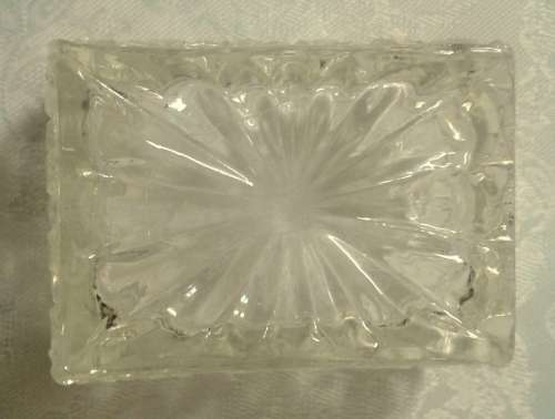Vintage glass trinket box