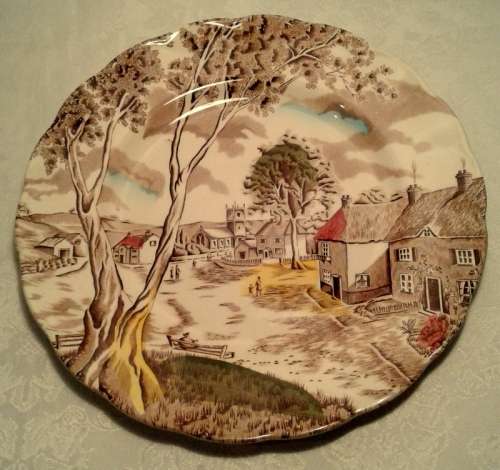 Superb display plate  -  ''Sunday Morning'' WH Grindley, Staffordshire England.