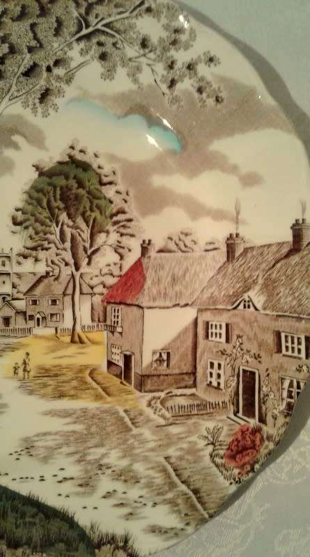 Superb display plate  -  ''Sunday Morning'' WH Grindley, Staffordshire England.