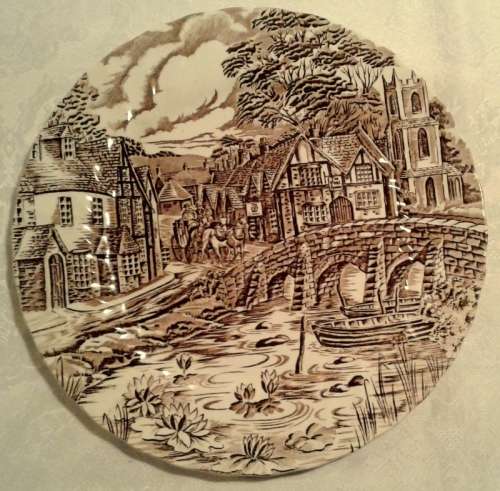 The Post House Alfred Meakin /  Staffordshire England (Large Plate)