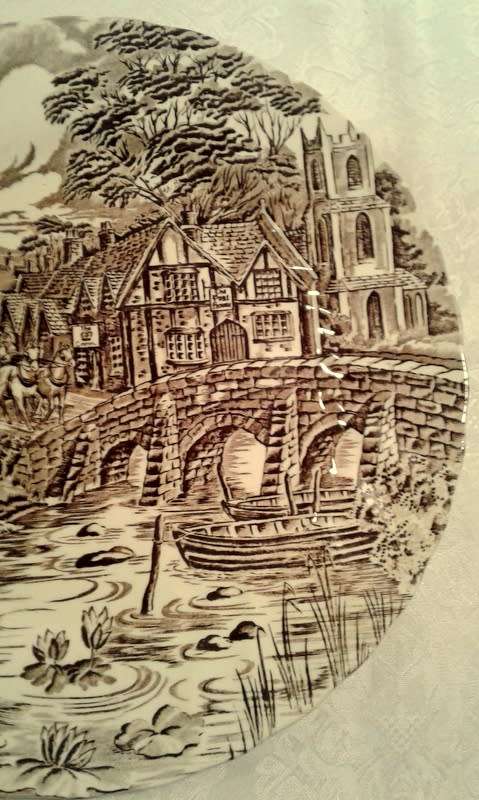 The Post House Alfred Meakin /  Staffordshire England (Large Plate)